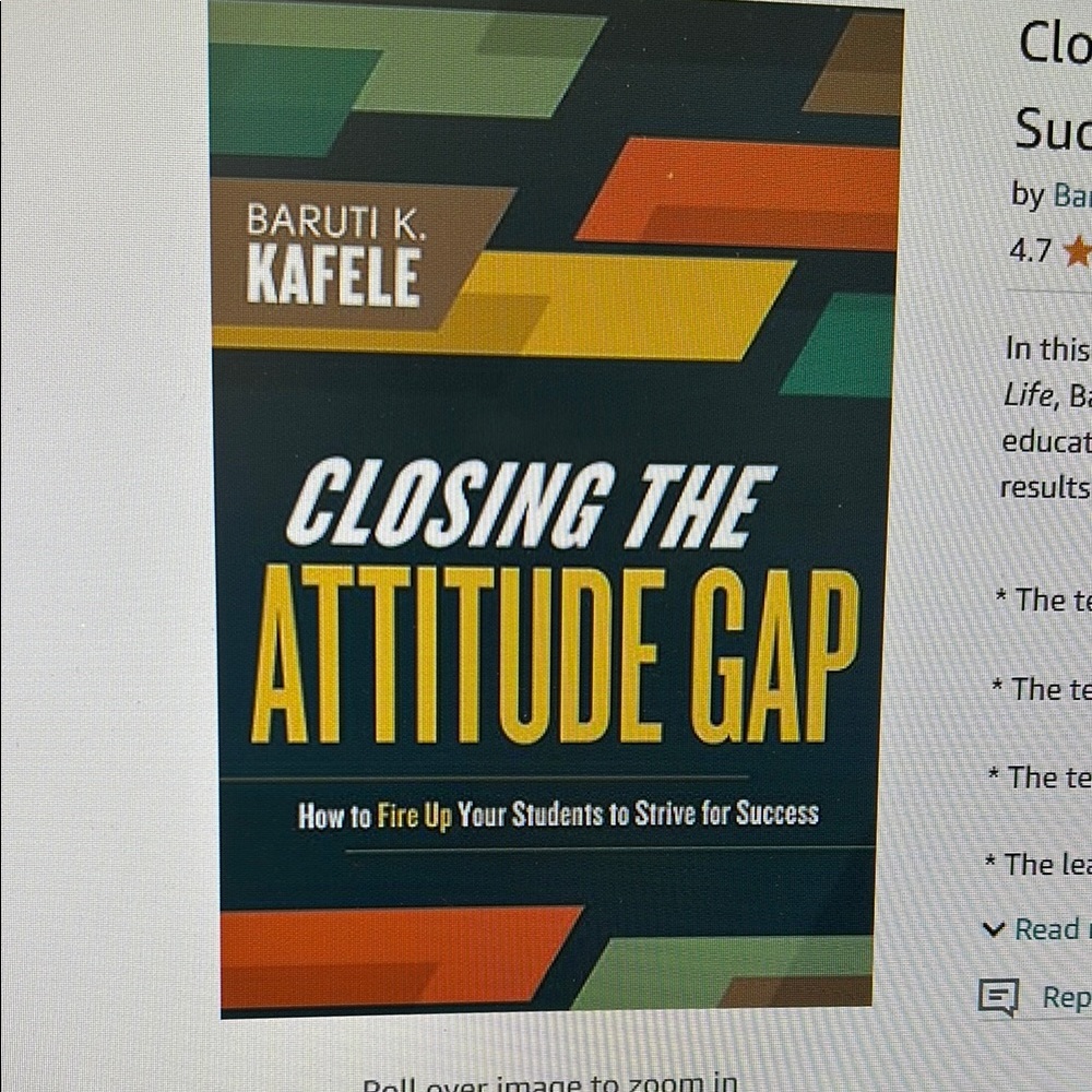 Closing the Attitude Gap Book by Baruti K. Kafele